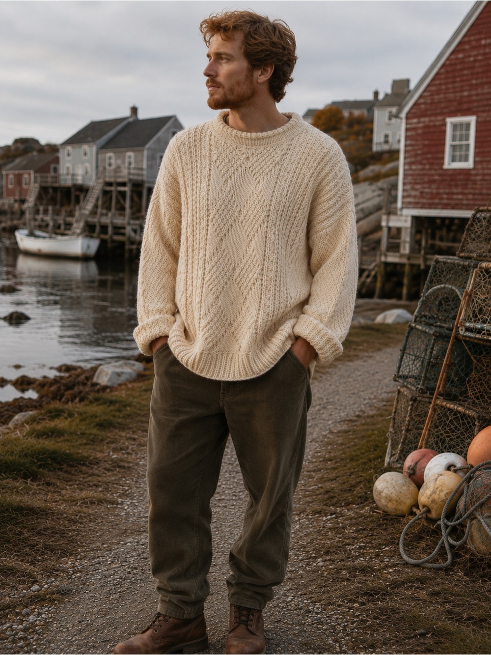 Hand Knit oversized fall sweater
